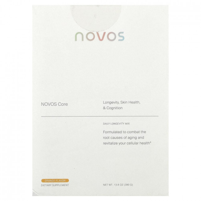NOVOS, Novos Core, апельсин, 30 пакетов по 0,46 унции (13 г) каждый