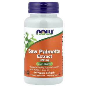 NOW Foods, экстракт серенои, мужское здоровье, 320 мг, 90 растительных капсул