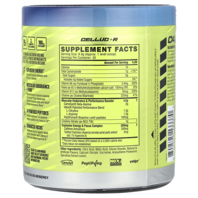 Cellucor, C4 Original, предтренировочная добавка, ледяная голубая роза, 267 унций (9,4 унции) Cellucor, C4 Original, предтренировочная добавка, ледяная голубая роза, 267 унций (9,4 унции)