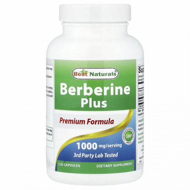 Best Naturals, Berberine Plus, 1000 mg/Serving, 120 Capsules