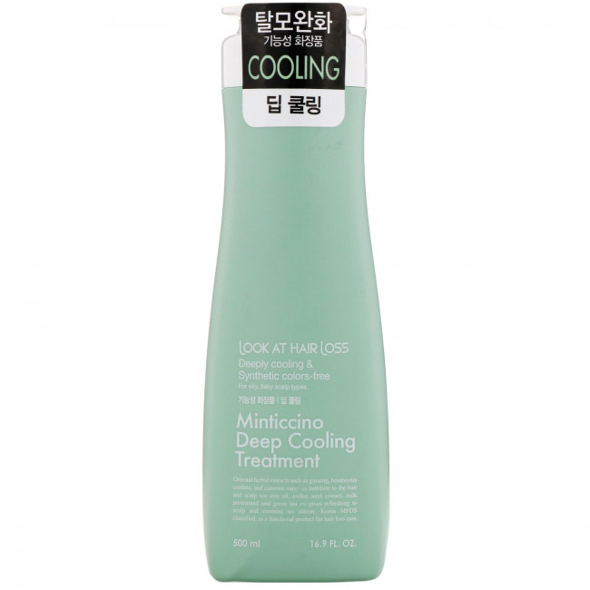 Doori Cosmetics, Look At Hair Loss, Minticcino, охлаждающий кондиционер для волос, 500 мл