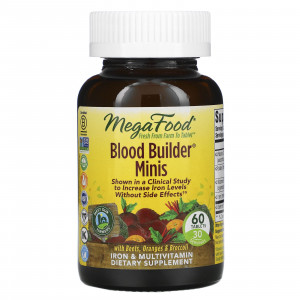 MegaFood, Blood Builder в мини-таблетках, 60 таблеток