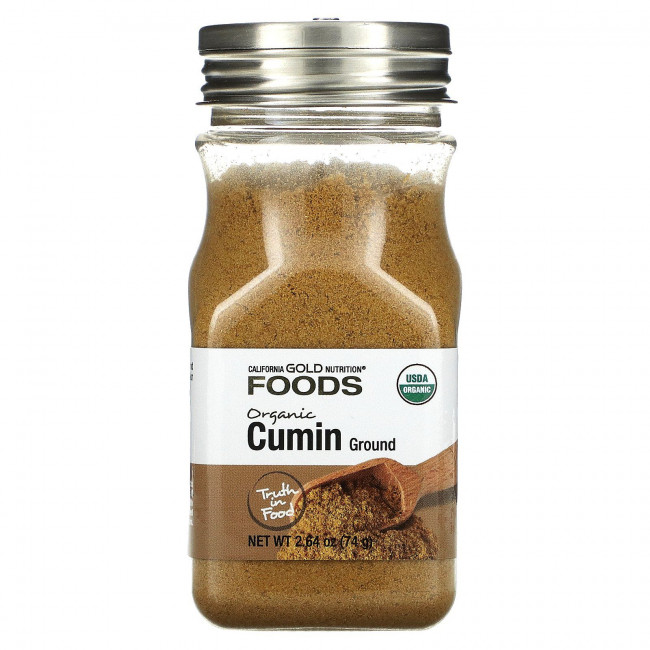California Gold Nutrition, ПРОДУКТЫ — органическая зира, 74 г (2,64 унции) California Gold Nutrition, ПРОДУКТЫ — органическая зира, 74 г (2,64 унции)