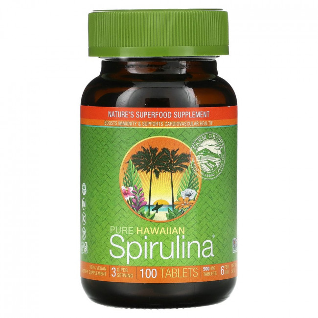 Nutrex Hawaii, Pure Hawaiian Spirulina, 100 таблеток Nutrex Hawaii, Pure Hawaiian Spirulina, 100 таблеток