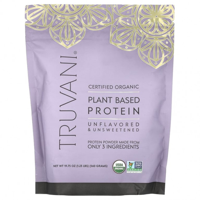 Truvani, Растительный протеин, без добавок, 560 г (1,23 фунта) (Товар снят с продажи) Truvani, Растительный протеин, без добавок, 560 г (1,23 фунта) (Товар снят с продажи)