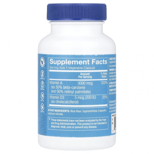 The Vitamin Shoppe, Витамины A и D3, 100 растительных капсул The Vitamin Shoppe, Витамины A и D3, 100 растительных капсул