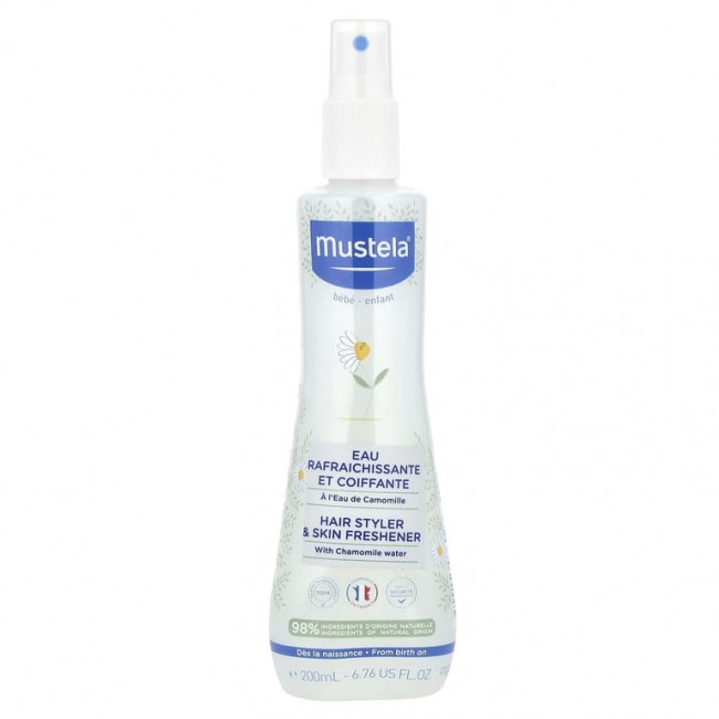 Mustela, Средство для укладки волос и освежитель кожи для детей с ромашковой водой, 200 мл (6,76 жидк. Унции) Mustela, Средство для укладки волос и освежитель кожи для детей с ромашковой водой, 200 мл (6,76 жидк. Унции)
