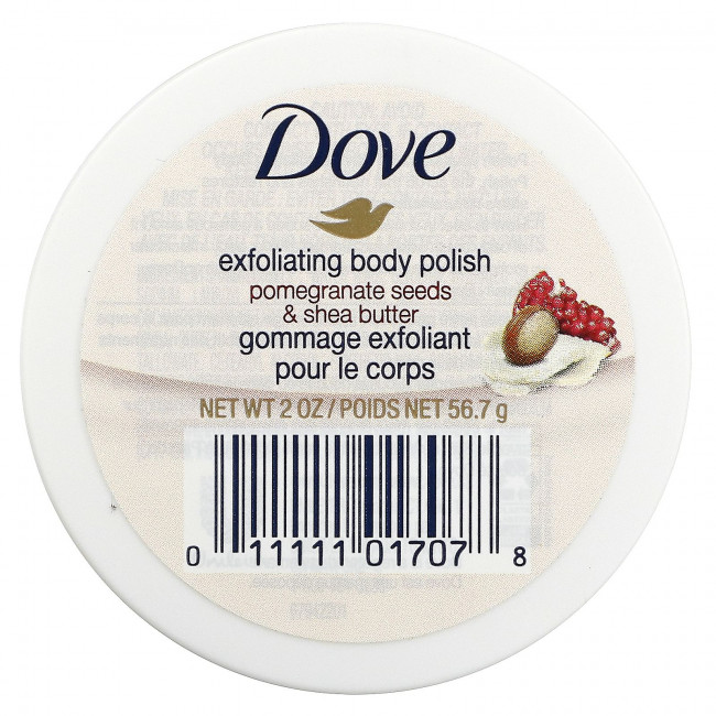 Dove, Отшелушивающий лак для тела, гранатовые зерна и масло ши, 56,7 г (2 унции) Dove, Отшелушивающий лак для тела, гранатовые зерна и масло ши, 56,7 г (2 унции)