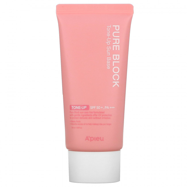 A'Pieu, Pure Block Tone-Up Sun Base, SPF 50+, PA +++, 50 мл (1,69 жидк. Унции) A'Pieu, Pure Block Tone-Up Sun Base, SPF 50+, PA +++, 50 мл (1,69 жидк. Унции)