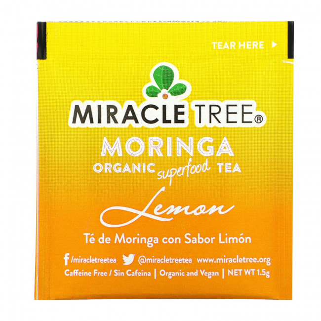Miracle Tree, Moringa Organic Superfood Tea, лимон, без кофеина, 25 чайных пакетиков, 37,5 г (1,32 унции)