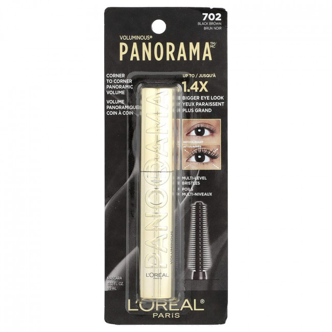 Тушь для ресниц L'Oréal Voluminous® Panorama™, оттенок 702 Black Brown, 9,9 мл (0,33 жидких унции) Тушь для ресниц L'Oréal Voluminous® Panorama™, оттенок 702 Black Brown, 9,9 мл (0,33 жидких унции)