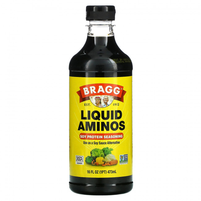 Bragg, Liquid Aminos, соевый протеин, 473 мл (16 жидк. Унций) Bragg, Liquid Aminos, соевый протеин, 473 мл (16 жидк. Унций)
