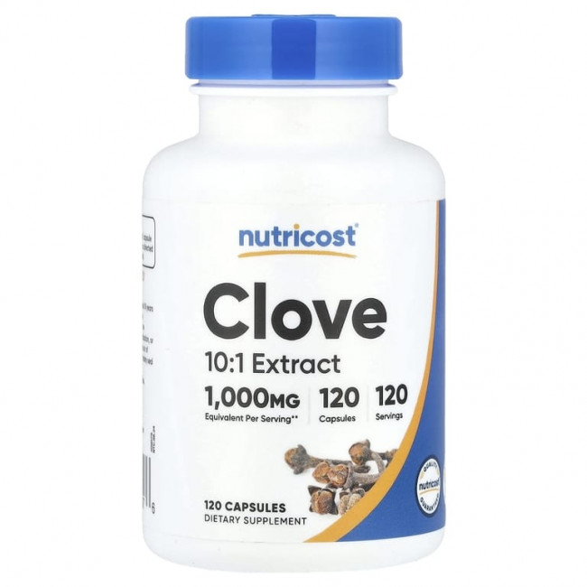 Nutricost, Гвоздика, 1000 мг, 120 капсул Nutricost, Гвоздика, 1000 мг, 120 капсул