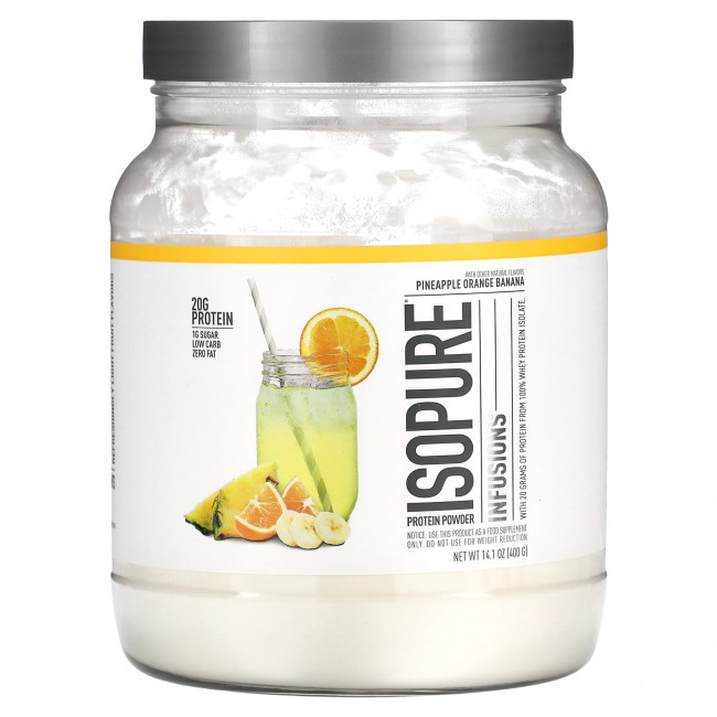 Isopure, Infusions, протеиновый порошок, ананас, апельсин и банан, 400 г (14,1 унции) Isopure, Infusions, протеиновый порошок, ананас, апельсин и банан, 400 г (14,1 унции)