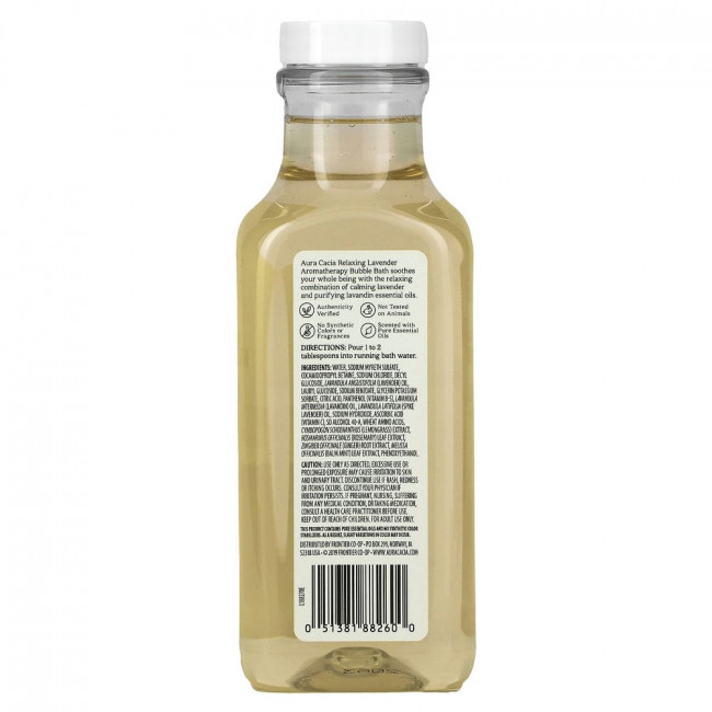 Aura Cacia, Ароматная пена для ванн, расслабляющая лаванда, 13 жидких унций (384 мл) Aura Cacia, Ароматная пена для ванн, расслабляющая лаванда, 13 жидких унций (384 мл)