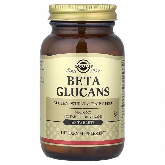 Solgar, Beta Glucans, 60 таблеток