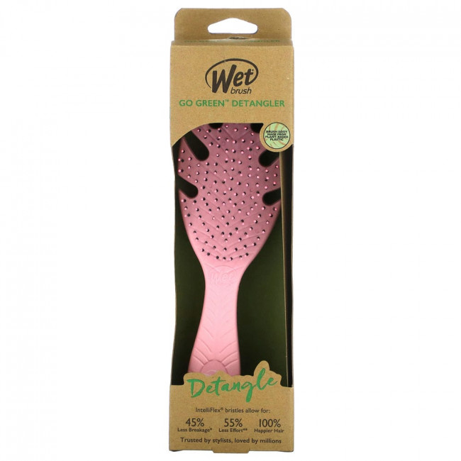 Wet Brush, Средство для расчесывания волос Go Green ™, розовый, 1 шт.