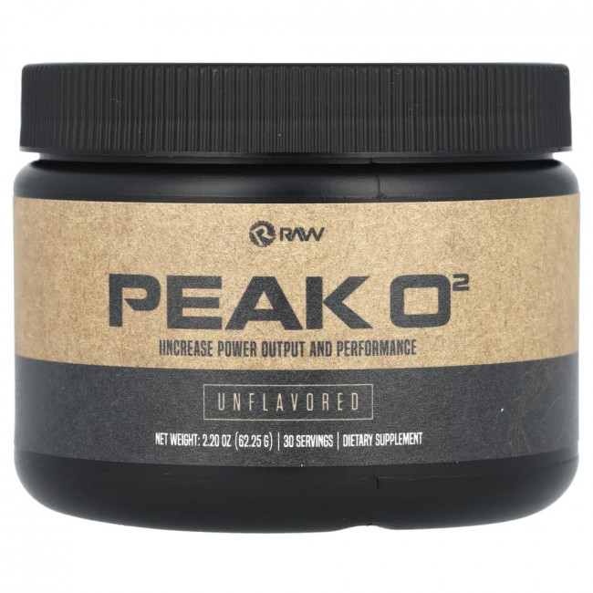 Raw Nutrition, Peak O2, Unflavored, 2.2 oz (62.25 g)