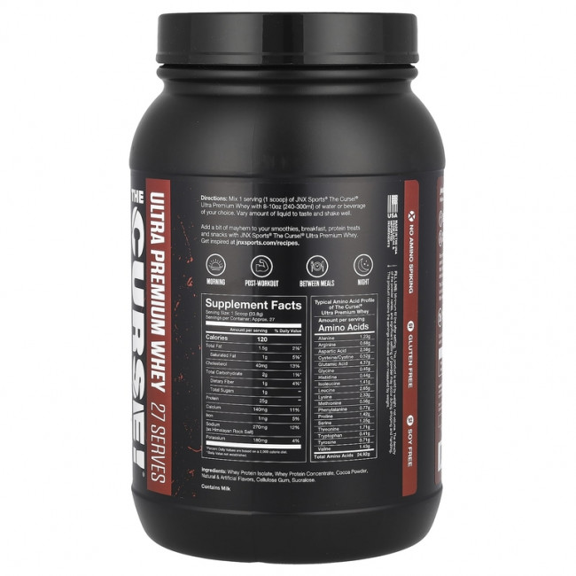 JNX Sports, The Curse! ® Ultra Premium Whey, двойной шоколад, 907,2 г (2 фунта) JNX Sports, The Curse! ® Ultra Premium Whey, двойной шоколад, 907,2 г (2 фунта)