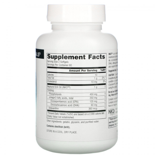 Source Naturals, NKO, Neptune Krill Oil, 500 мг, 120 капсул