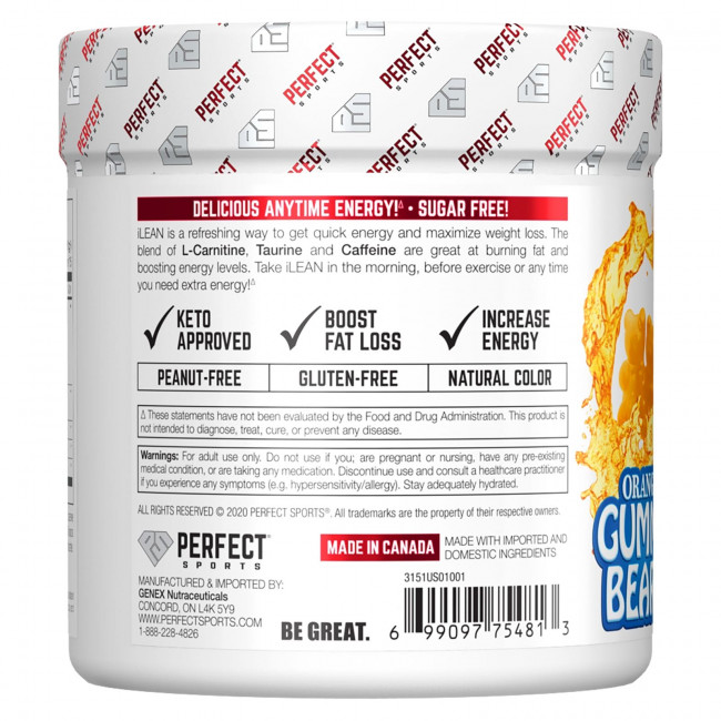 Perfect Sports, iLean, апельсиновые мармеладки, 150 г (5,3 унции) Perfect Sports, iLean, апельсиновые мармеладки, 150 г (5,3 унции)
