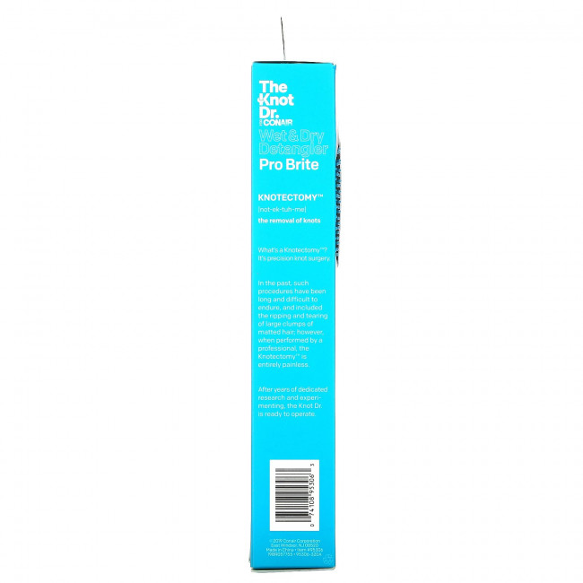 Conair, The Knot Dr, Pro Brite Wet & Dry, средство для расчесывания волос, синий, 1 кисть Conair, The Knot Dr, Pro Brite Wet & Dry, средство для расчесывания волос, синий, 1 кисть