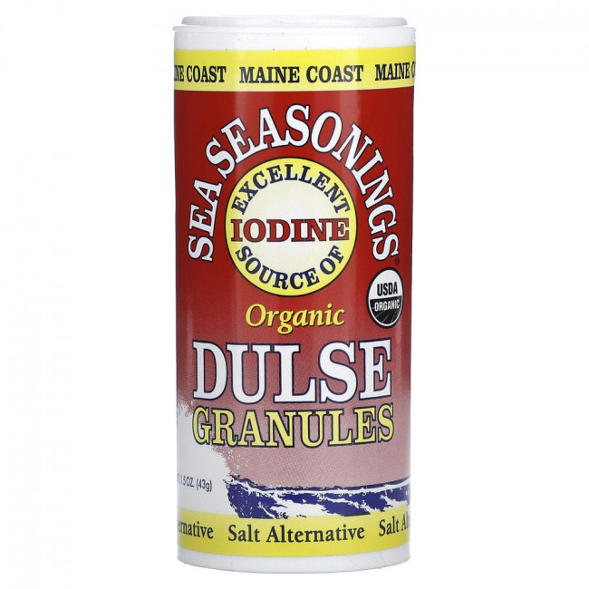 Maine Coast Sea Vegetables, Sea Seasonings, органические гранулы с красными водорослями, 43 г (1,5 унции) Maine Coast Sea Vegetables, Sea Seasonings, органические гранулы с красными водорослями, 43 г (1,5 унции)