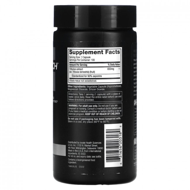 MuscleTech, Platinum, 100% трибулус (якорцы стелющиеся), 650 мг, 100 капсул MuscleTech, Platinum, 100% трибулус (якорцы стелющиеся), 650 мг, 100 капсул