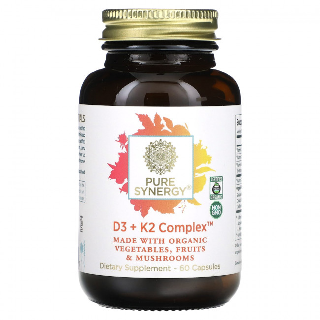 Pure Synergy, D3 + K2 комплекс`` 60 капсул Pure Synergy, D3 + K2 комплекс`` 60 капсул