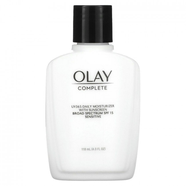 Olay, Complete, UV365, ежедневное увлажняющее и солнцезащитное средство, SPF 15, для чувствительной кожи, 118 мл (4,0 унции) Olay, Complete, UV365, ежедневное увлажняющее и солнцезащитное средство, SPF 15, для чувствительной кожи, 118 мл (4,0 унции)
