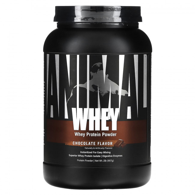 Universal Nutrition, Порошок животного сывороточного протеина, шоколад, 907 г (2 фунта) Universal Nutrition, Порошок животного сывороточного протеина, шоколад, 907 г (2 фунта)