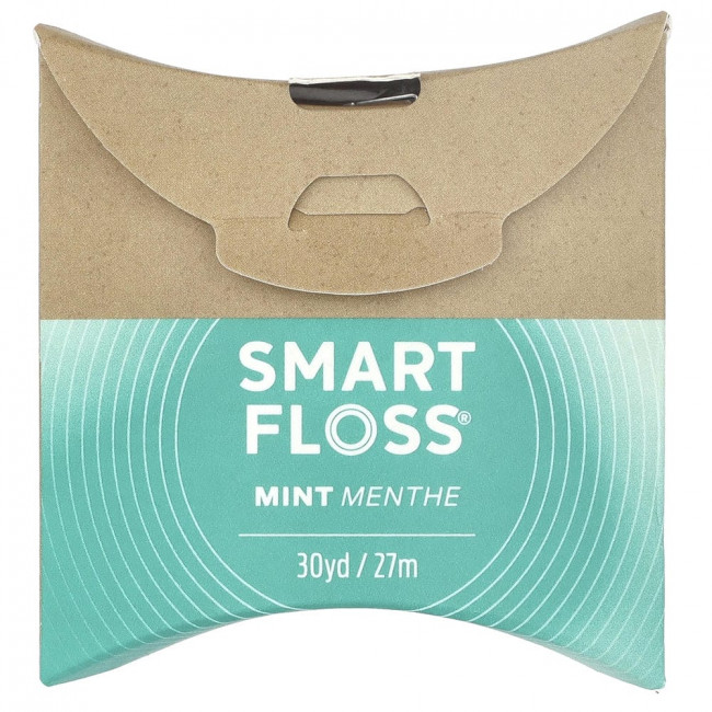 Зубная нить Dr. Tung's Ecosentials™ Smart Floss®, мятная, 30 ярдов (27 м)