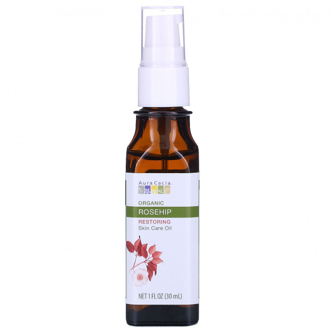 Aura Cacia, Органическое уходовое масло для кожи, Restoring, шиповник, 1 ж. унц. (30 мл) Aura Cacia, Органическое уходовое масло для кожи, Restoring, шиповник, 1 ж. унц. (30 мл)