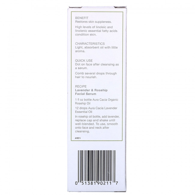 Aura Cacia, Органическое уходовое масло для кожи, Restoring, шиповник, 1 ж. унц. (30 мл) Aura Cacia, Органическое уходовое масло для кожи, Restoring, шиповник, 1 ж. унц. (30 мл)