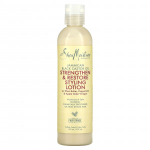 SheaMoisture, Ямайское черное касторовое масло, укрепляющий и восстанавливающий лосьон для укладки, 237 мл (8 жидк. Унций)