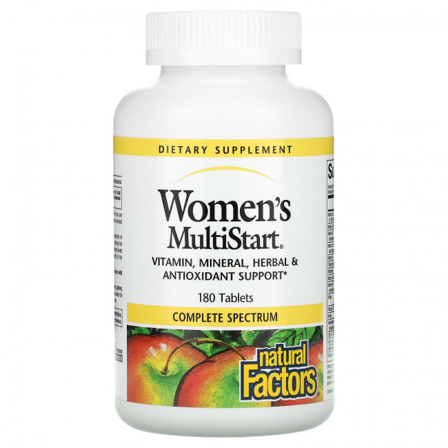 Natural Factors, Women's MultiStart, 180 талеток Natural Factors, Women's MultiStart, 180 талеток