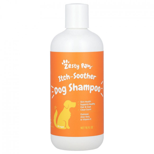 Zesty Paws, шампунь для устранения зуда, для собак любого возраста, 16 жидк. унций