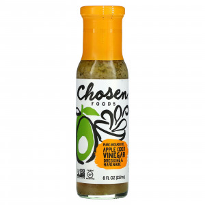 Chosen Foods, чистое масло авокадо, для заправки и маринада, яблочный уксус, 237 мл (8 жидк. унций)