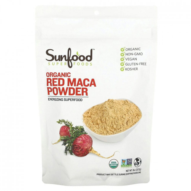 Sunfood, Порошок из необработанной органической красной маки, 227 г (8 унций) Sunfood, Порошок из необработанной органической красной маки, 227 г (8 унций)