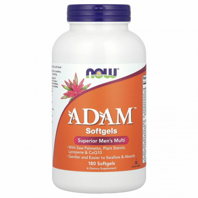 NOW Foods, ADAM, превосходные мультивитамины для мужчин, 180 мягких таблеток NOW Foods, ADAM, превосходные мультивитамины для мужчин, 180 мягких таблеток