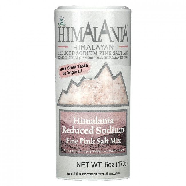 Himalania, гималайская розовая соль, восстановленная смесь натрия, 170 г (6 унций)