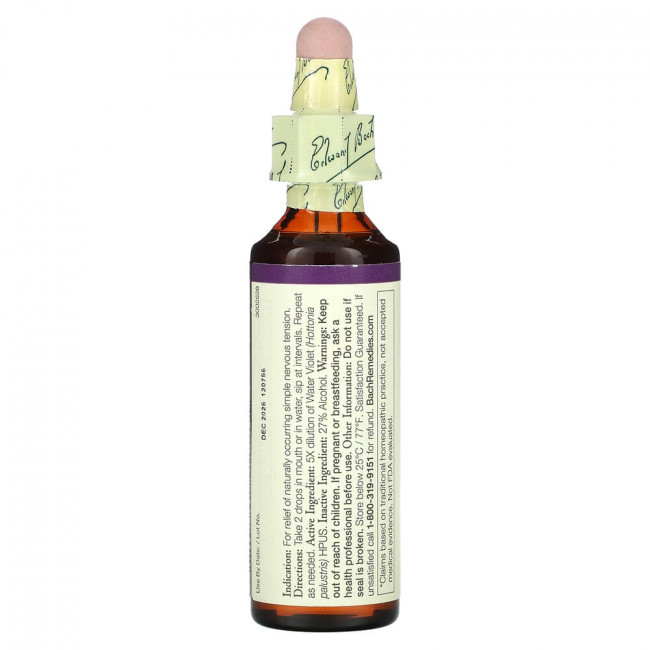 Bach, Original Flower Remedies, Water Violet, 0.7 fl oz (20 ml)
