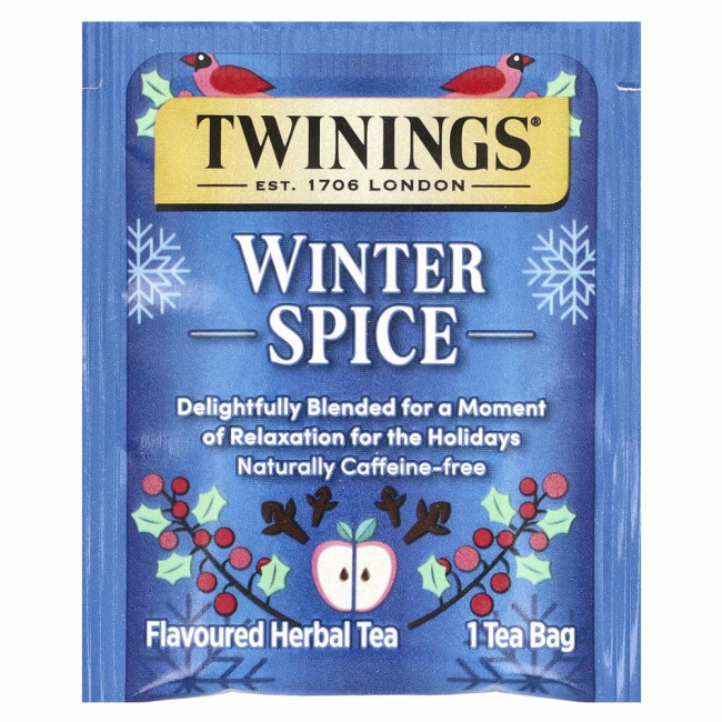 Twinings, Травяной чай, Winter Spice, без кофеина, 20 чайных пакетиков, 40 г (1,41 унции) Twinings, Травяной чай, Winter Spice, без кофеина, 20 чайных пакетиков, 40 г (1,41 унции)