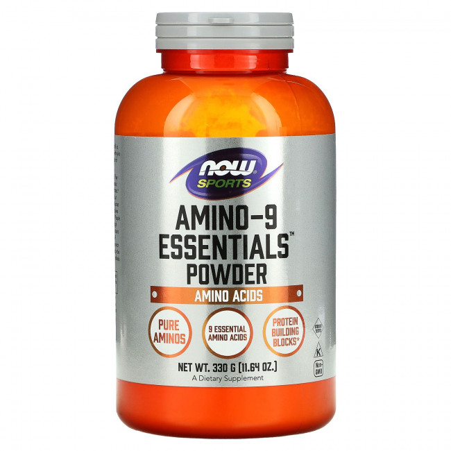 NOW Foods, Sports, Amino-9 Essentials Powder, 330 г (11,64 унции) NOW Foods, Sports, Amino-9 Essentials Powder, 330 г (11,64 унции)
