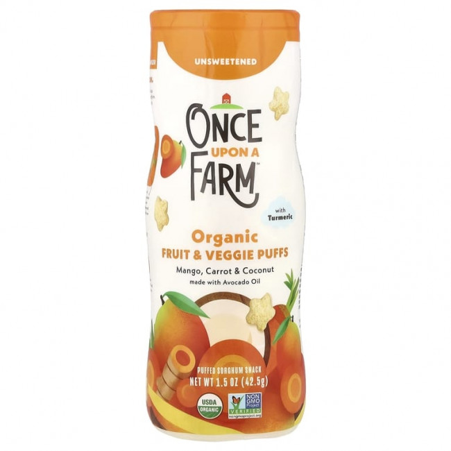 Once Upon A Farm, Органические фруктовые и вегетарианские батончики, краулер, манго, морковь и кокос с куркумой, несладкий, 42,5 г (1,5 унции) Once Upon A Farm, Органические фруктовые и вегетарианские батончики, краулер, манго, морковь и кокос с куркумой, несладкий, 42,5 г (1,5 унции)